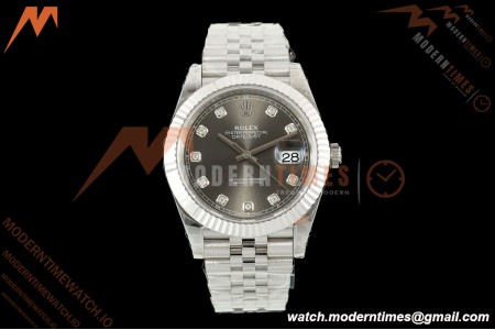Rolex - Datejust 126334 41mm Jub Flt 904L SS/SS Gray/Dia VSF DD3235