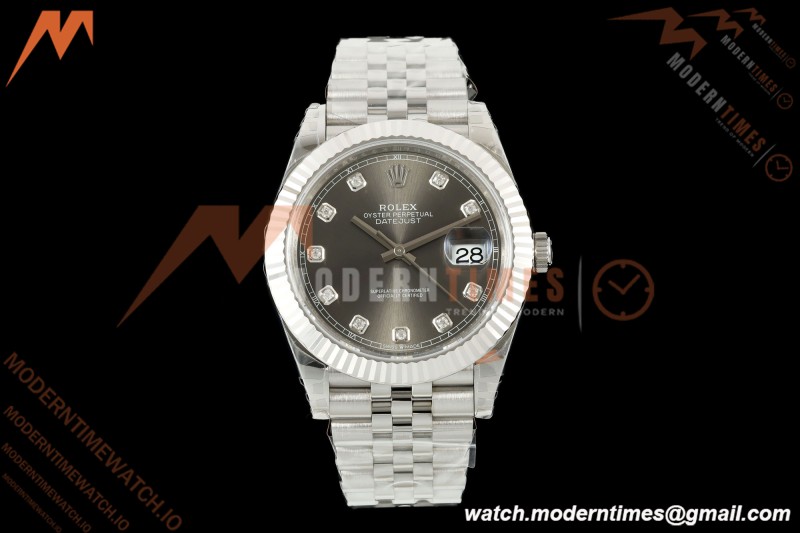 Rolex - Datejust 126334 41mm Jub Flt 904L SS/SS Gray/Dia VSF DD3235