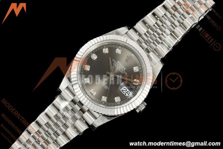 Rolex - Datejust 126334 41mm Jub Flt 904L SS/SS Gray/Dia VSF DD3235