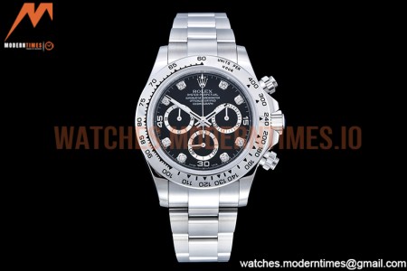 Rolex - Daytona 116519 SS/SS Black/Dia OMF A7750