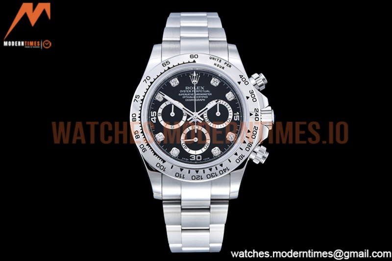 Rolex - Daytona 116519 SS/SS Black/Dia OMF A7750