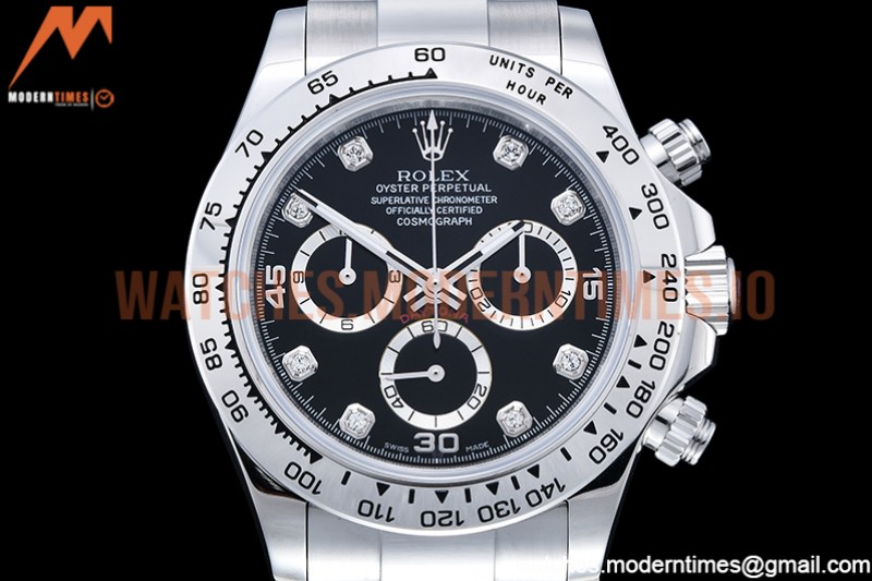 Rolex - Daytona 116519 SS/SS Black/Dia OMF A7750