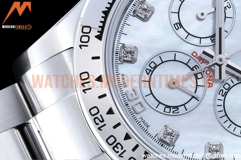 Rolex - Daytona 116519 SS/SS M-White/Dia OMF A7750