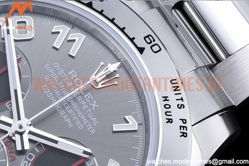 Rolex - Daytona 116519 SS/SS Grey/Num OMF A7750