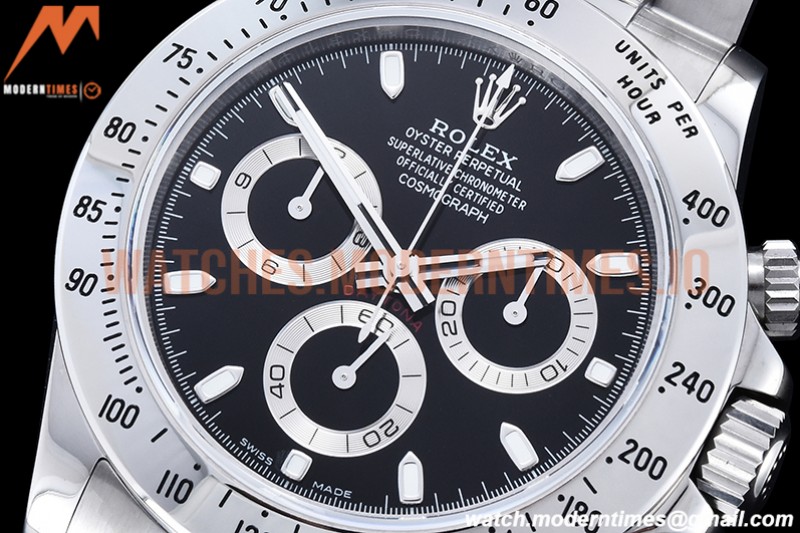 Rolex - Daytona 116520 904L SS/SS Blk/Stk QF SH4130