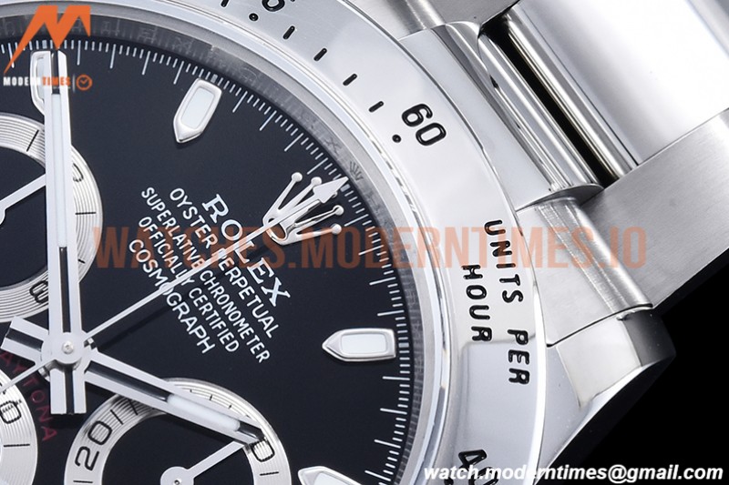 Rolex - Daytona 116520 904L SS/SS Blk/Stk QF SH4130
