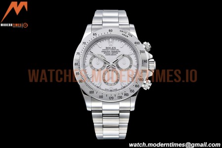 Rolex - Daytona 116520 904L SS/SS Wht/Stk QF SH4130