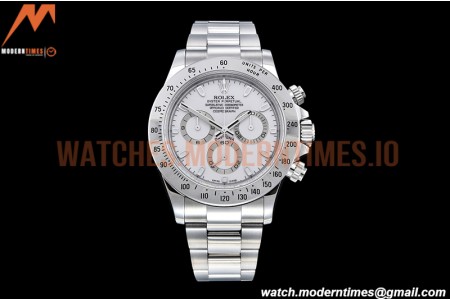 Rolex - Daytona 116520 904L SS/SS Wht/Stk QF SH4130