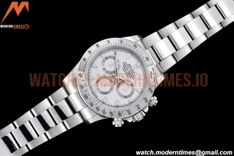 Rolex - Daytona 116520 904L SS/SS Wht/Stk QF SH4130