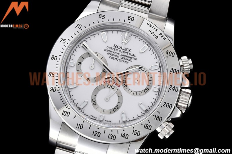 Rolex - Daytona 116520 904L SS/SS Wht/Stk QF SH4130