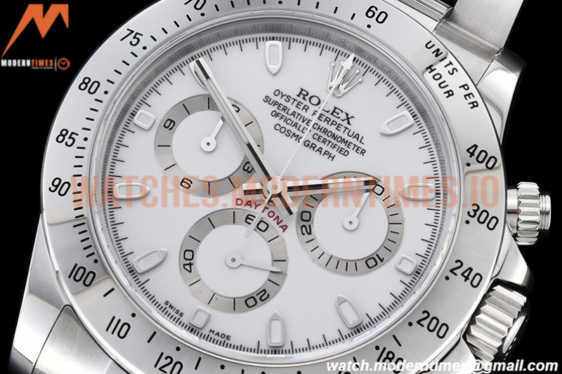 Rolex - Daytona 116520 904L SS/SS Wht/Stk QF SH4130