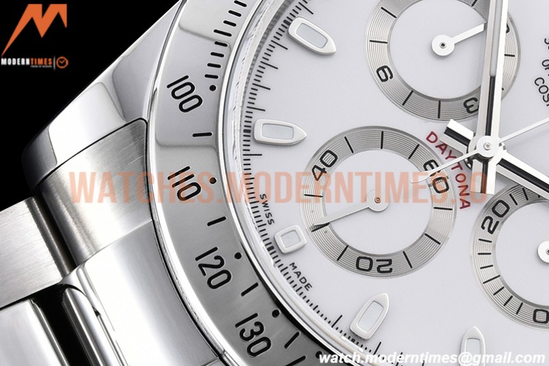 Rolex - Daytona 116520 904L SS/SS Wht/Stk QF SH4130