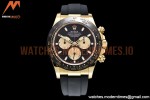 Rolex - Daytona 116518 904L YG/RU Blk/Stk QF Asia 4130