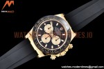 Rolex - Daytona 116518 904L YG/RU Blk/Stk QF Asia 4130
