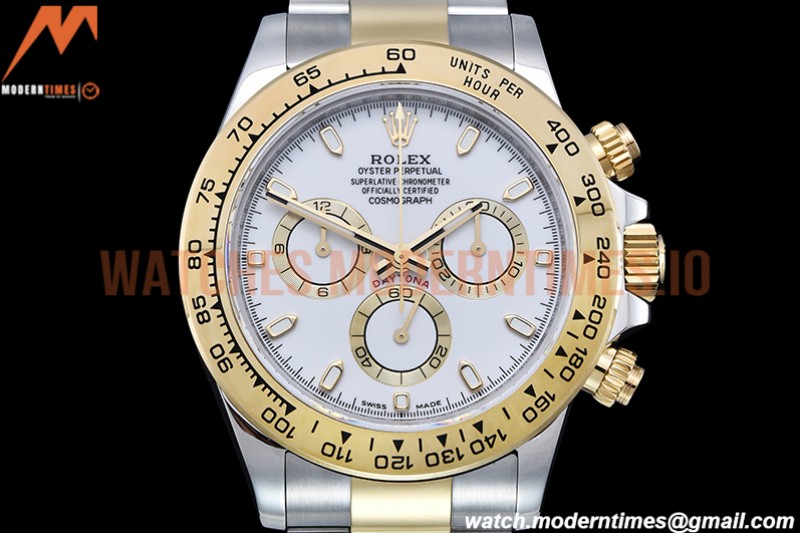 Rolex - Daytona 116503 904L YG/SS Wht/Stk QF V3 SH4130