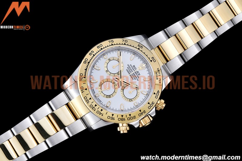 Rolex - Daytona 116503 904L YG/SS Wht/Stk QF V3 SH4130