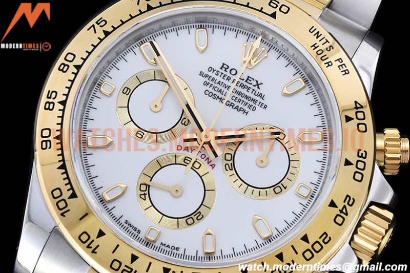 Rolex - Daytona 116503 904L YG/SS Wht/Stk QF V3 SH4130