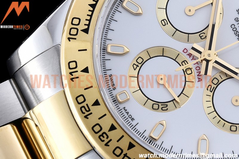 Rolex - Daytona 116503 904L YG/SS Wht/Stk QF V3 SH4130