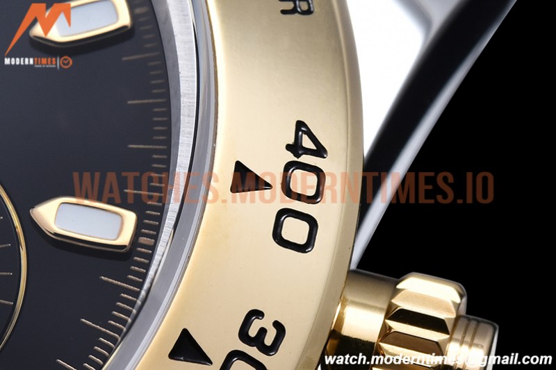 Rolex - Daytona 116503 904L YG/SS Blk/Stk QF V3 SH4130