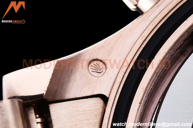 Rolex - Daytona 116505 904L RG/RG Blk/Stk QF V3 SH4130