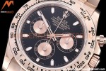 Rolex - Daytona 116505 904L RG/RG Blk/Stk QF V3 SH4130