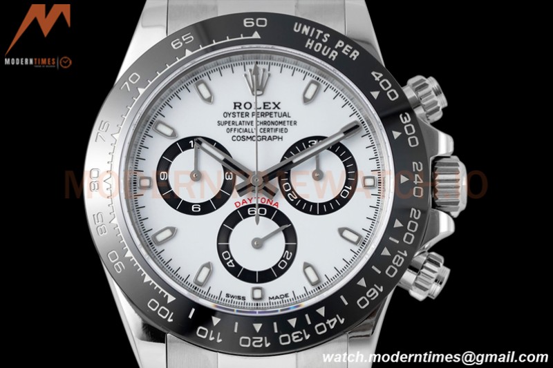 Rolex - Daytona 116500 40mm CER SS/SS White 904L ZF SH4130