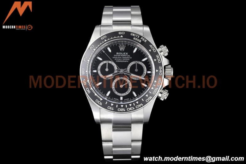 Rolex - Daytona 126500 40mm CER 904L SS/SS Black AR+ A4131