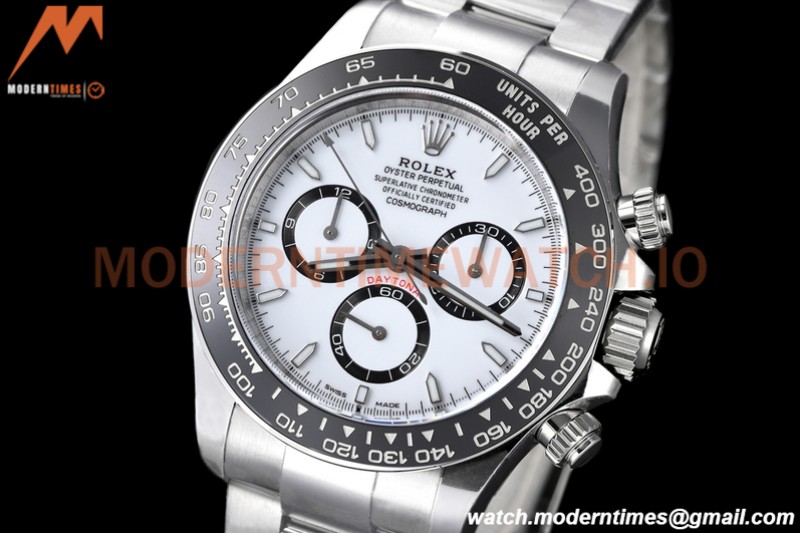 Rolex - Daytona 126500 40mm CER 904L SS/SS White AR+ A4131