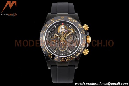 Rolex - Daytona Blaken 40mm CER 904L PVD/RU Blk/YG Skeleton GETF SA4130
