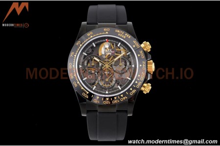 Rolex - Daytona Blaken 40mm CER 904L PVD/RU Blk/YG Skeleton GETF SA4130