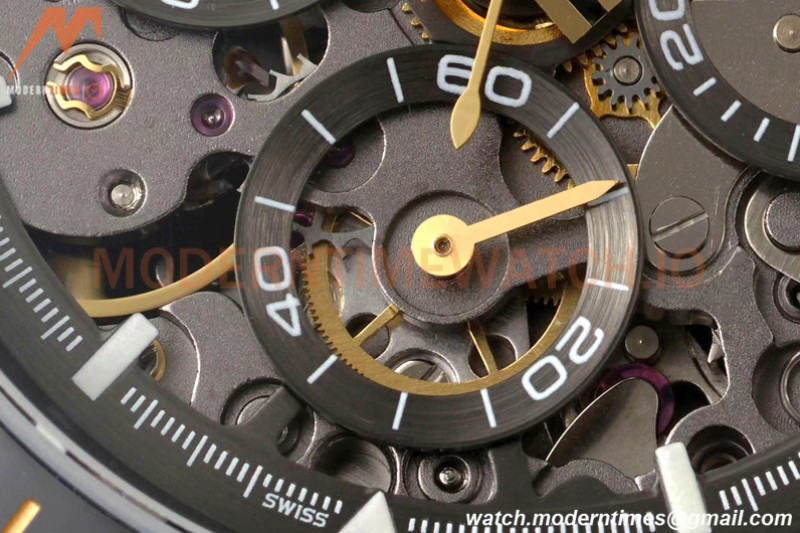 Rolex - Daytona Blaken 40mm CER 904L PVD/RU Blk/YG Skeleton GETF SA4130