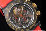 Rolex - Daytona Blaken 40mm CER 904L PVD/RU Blk/Red Skeleton GETF SA4130