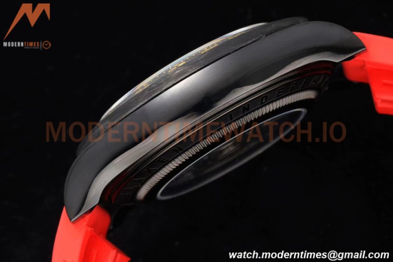 Rolex - Daytona Blaken 40mm CER 904L PVD/RU Blk/Red Skeleton GETF SA4130