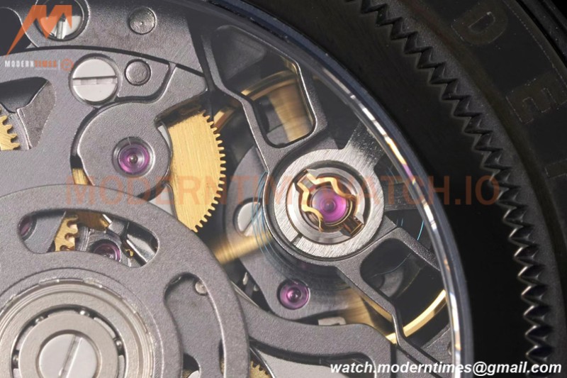 Rolex - Daytona Blaken 40mm CER 904L PVD/RU Blk/Blu Skeleton GETF SA4130