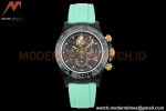 Rolex - Daytona Blaken 40mm CER 904L PVD/RU Blk/Grn Skeleton GETF SA4130