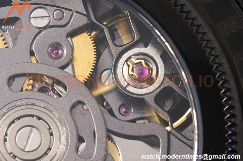Rolex - Daytona Blaken 40mm CER 904L PVD/RU Blk/Grn Skeleton GETF SA4130