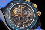 Rolex - Daytona Blaken 40mm CER 904L PVD/RU Black/Blue Skeleton GETF SA4130