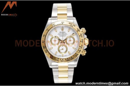 Rolex - Daytona 116503 40mm 904L YG/SS Gold/Wht/Stk King SH4130
