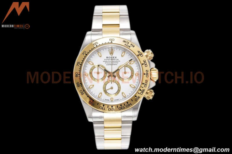 Rolex - Daytona 116503 40mm 904L YG/SS Gold/Wht/Stk King SH4130