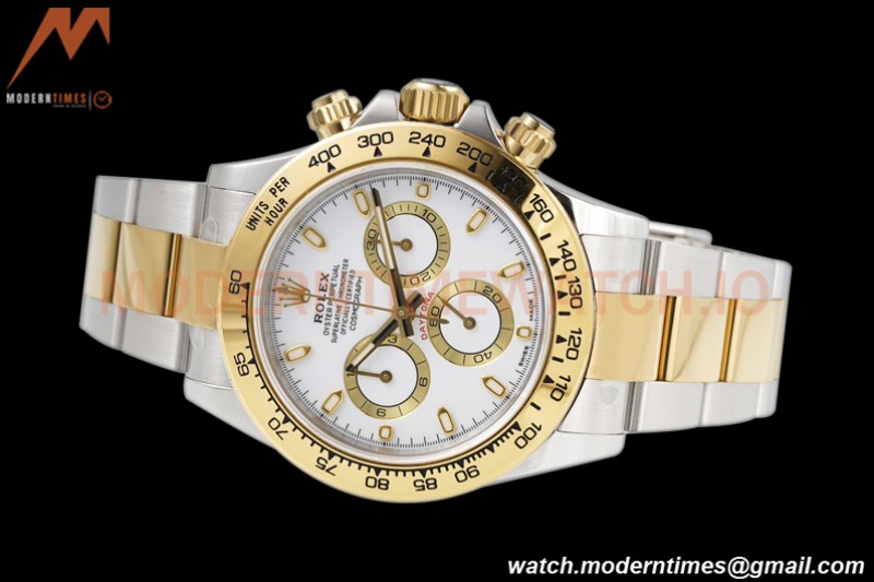 Rolex - Daytona 116503 40mm 904L YG/SS Gold/Wht/Stk King SH4130