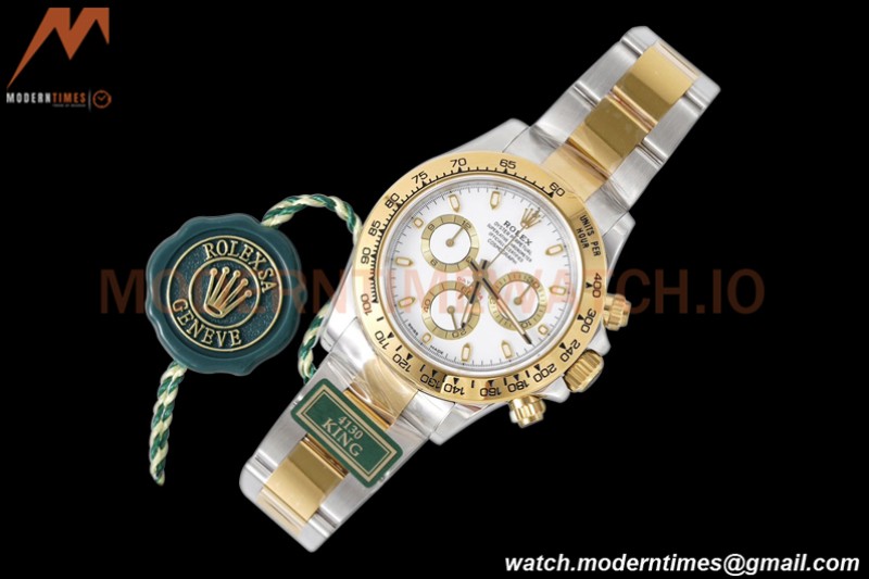Rolex - Daytona 116503 40mm 904L YG/SS Gold/Wht/Stk King SH4130
