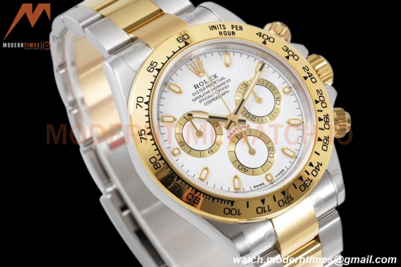 Rolex - Daytona 116503 40mm 904L YG/SS Gold/Wht/Stk King SH4130