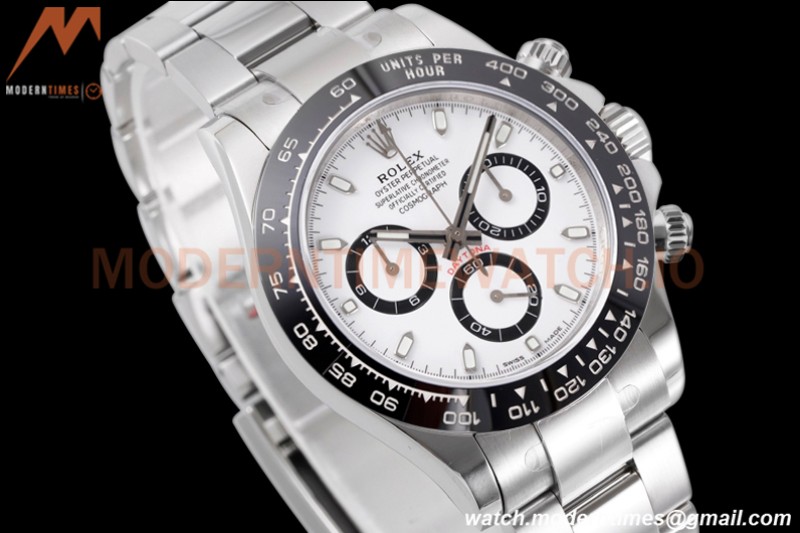 Rolex - Daytona 116500LN 40mm 904L Ceramic SS/SS Wht/Blk King SH4130