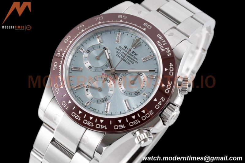 Rolex - Daytona 116506 40mm 904L Ceramic SS/SS Ice Blue/Diams King SH4130