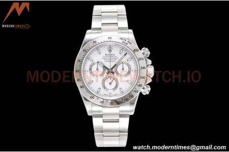 Rolex - Daytona 116520 40mm 904L SS/SS Wht/Stk King SH4130