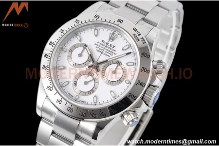 Rolex - Daytona 116520 40mm 904L SS/SS Wht/Stk King SH4130