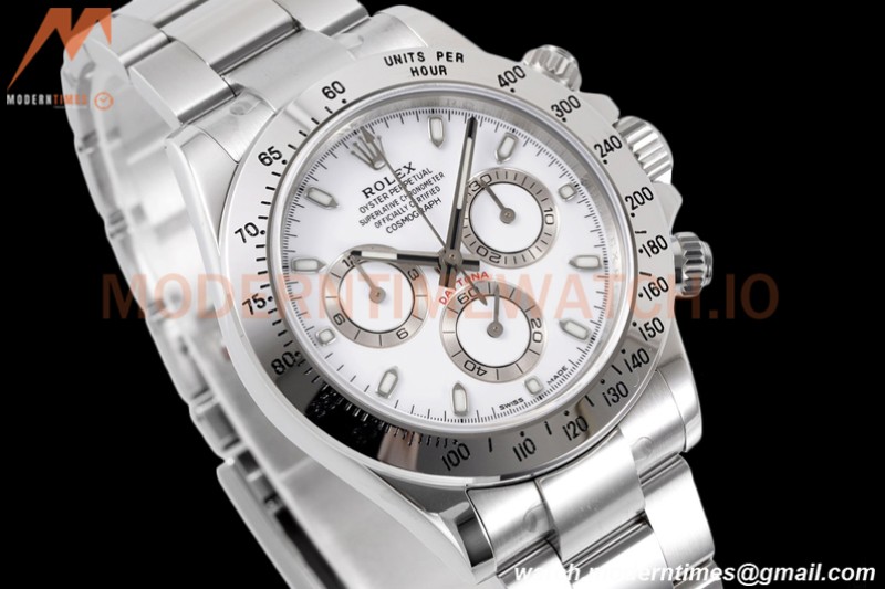 Rolex - Daytona 116520 40mm 904L SS/SS Wht/Stk King SH4130