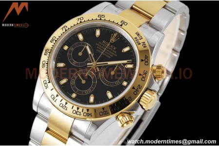 Rolex - Daytona 116503 40mm 904L YG/SS Blk/Stk King SH4130