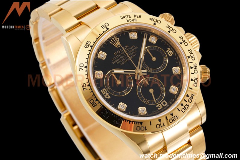 Rolex - Daytona 116508 40mm 904L YG/YG Blk/Diam King SH4130