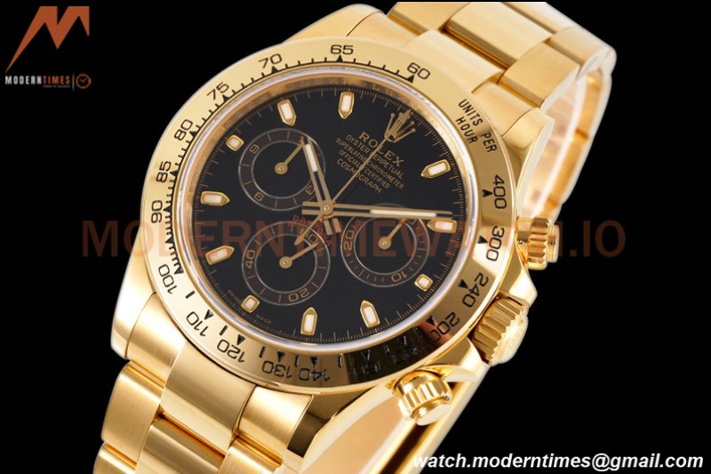 Rolex - Daytona 116508 40mm 904L YG/YG Blk/Stk King SH4130